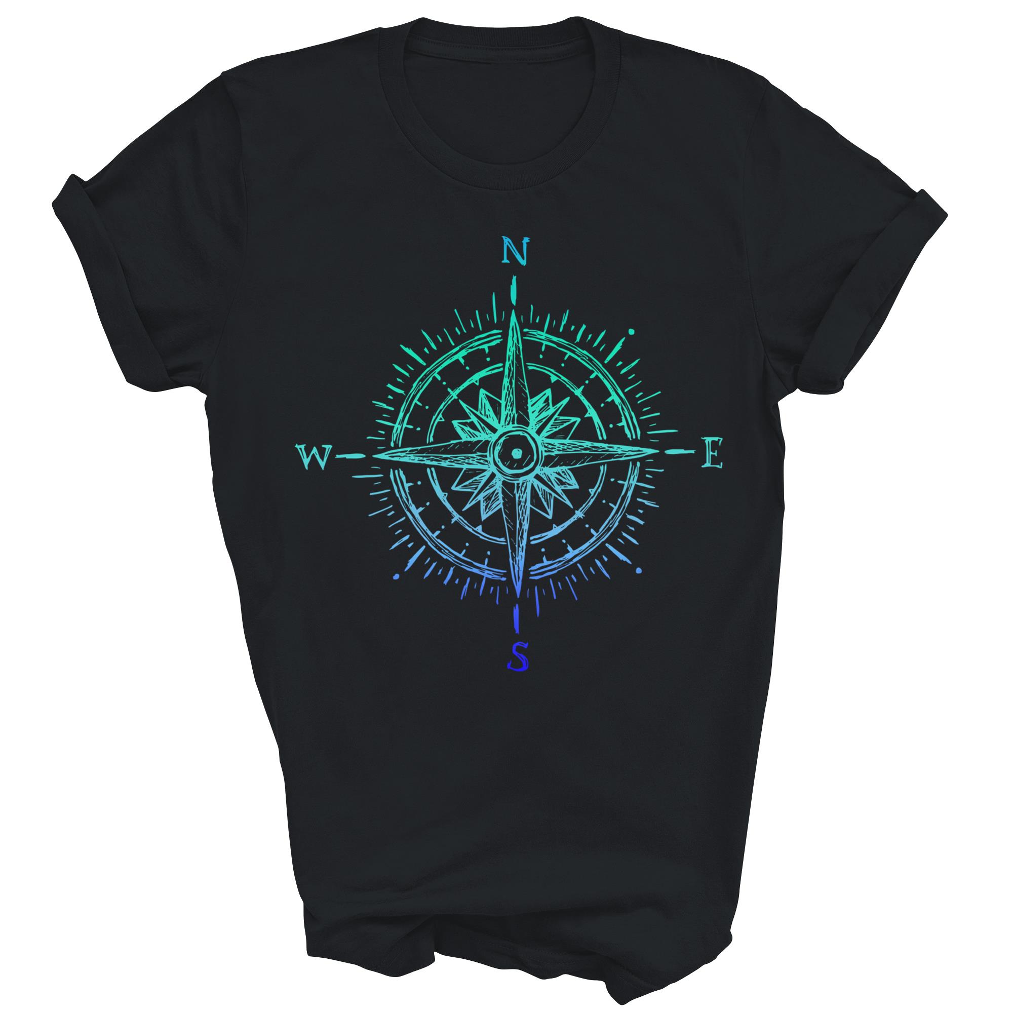 Compass Boat Captain Boating Pontoon Unisex Shirt Gift