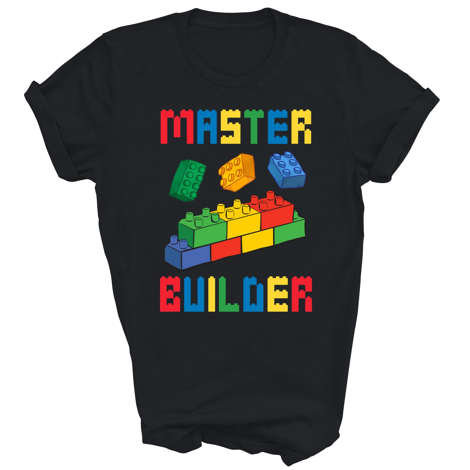 Brick Blocks Building Master Builder Funny Unisex Shirt Gift