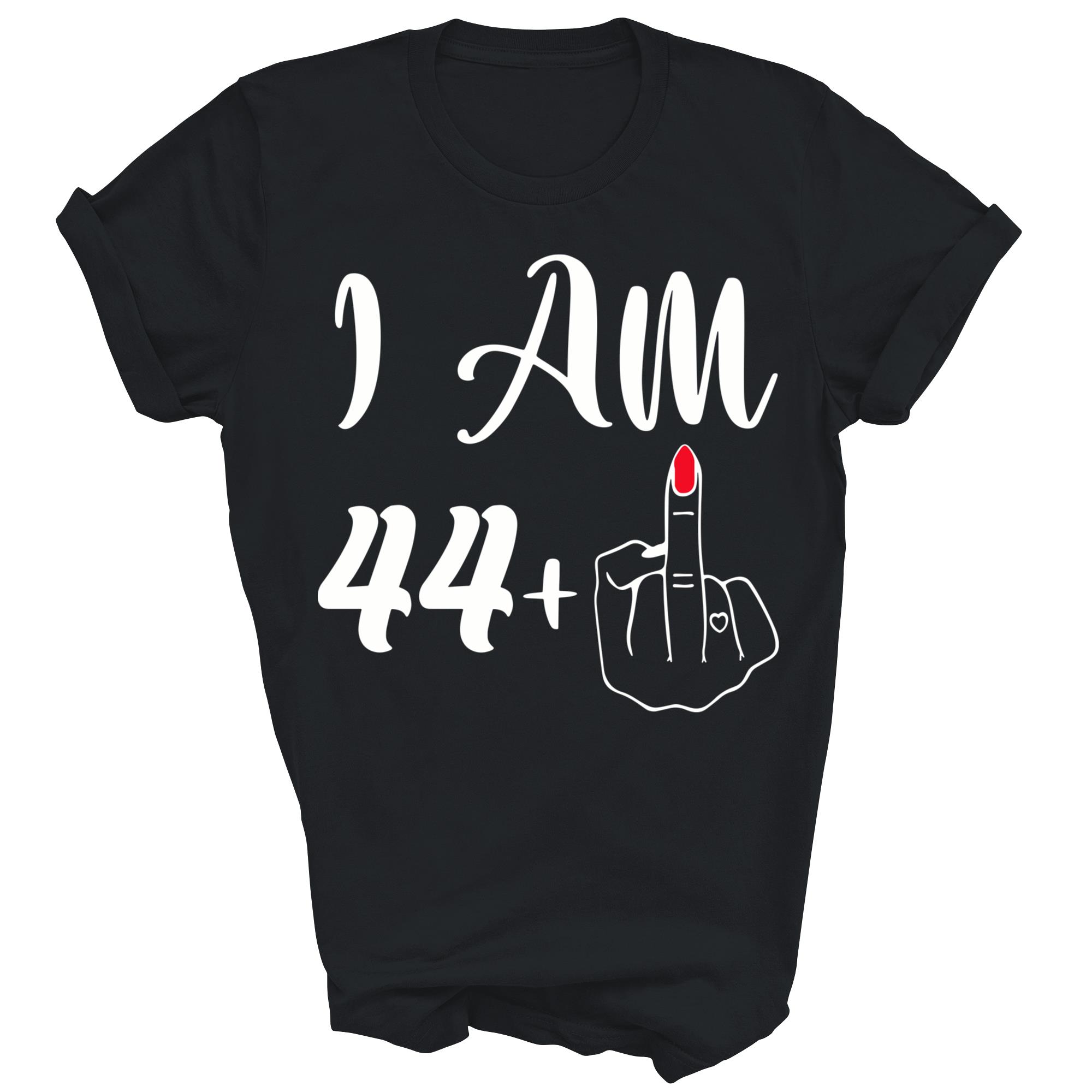 I Am 44 1 Finger 45th Birthday 45 Years Old Unisex Shirt Gift