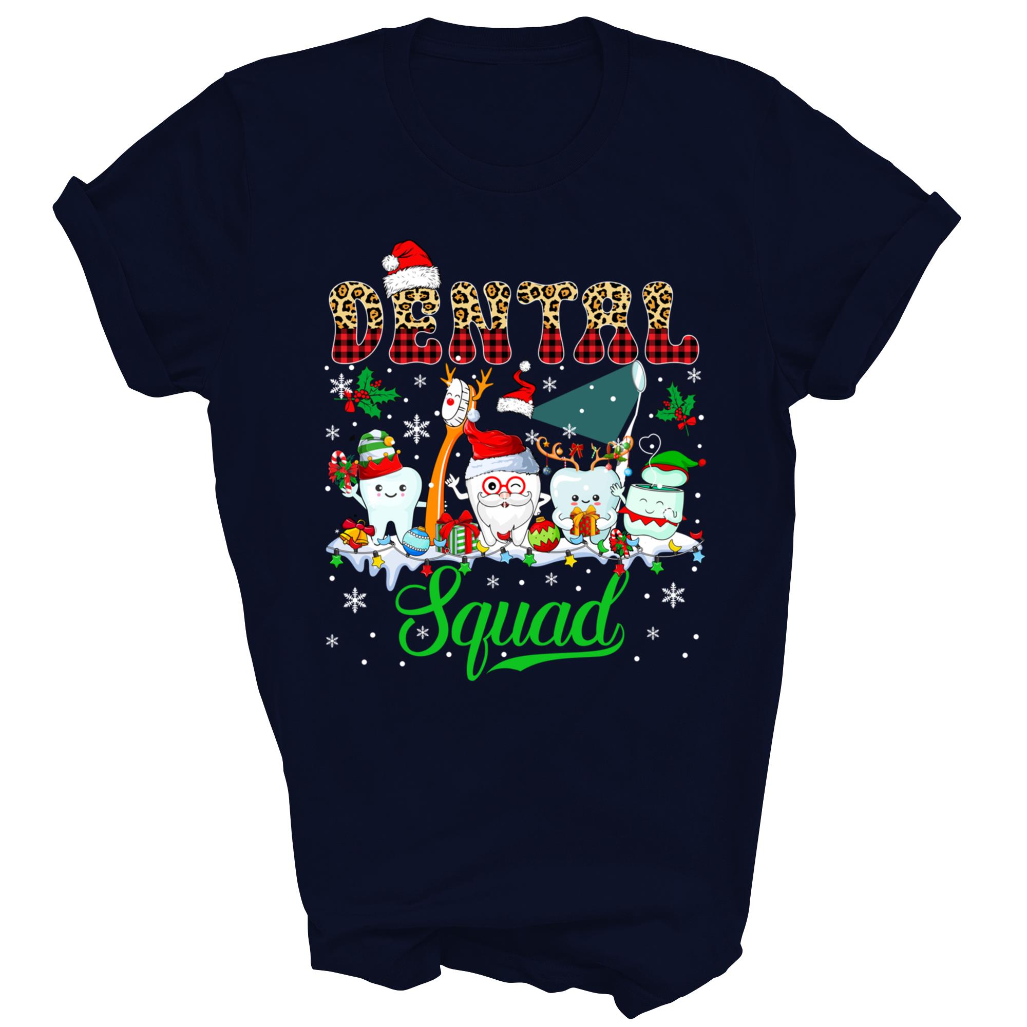 Dental Squad Christmas Dentist Assistant Hygienist Unisex Shirt Gift - Picture 4 of 5