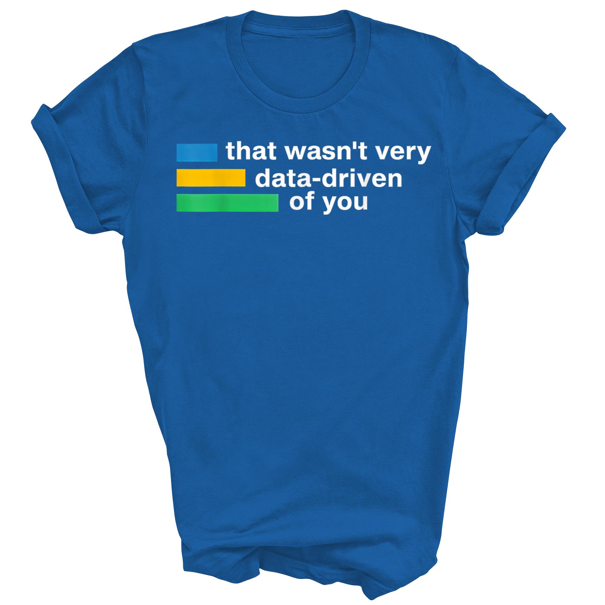 That Wasn't Very Data Driven Of You Datenanalyst Lehrer Unisex Shirt Geschenk - Bild 5 von 5