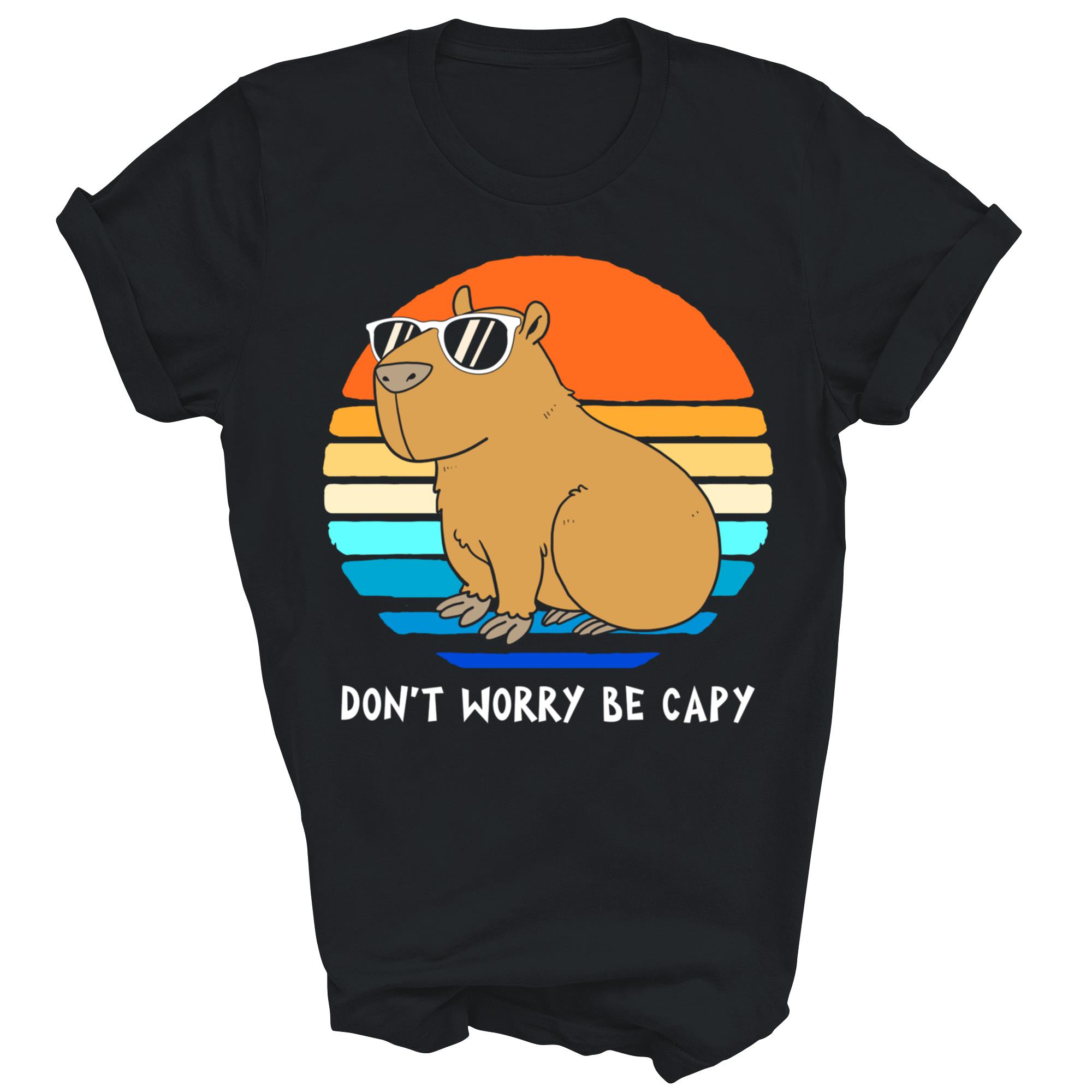 Rodent Funny Capybara Dont Be Worry Be Capy Unisex Shirt Gift - Picture 3 of 5