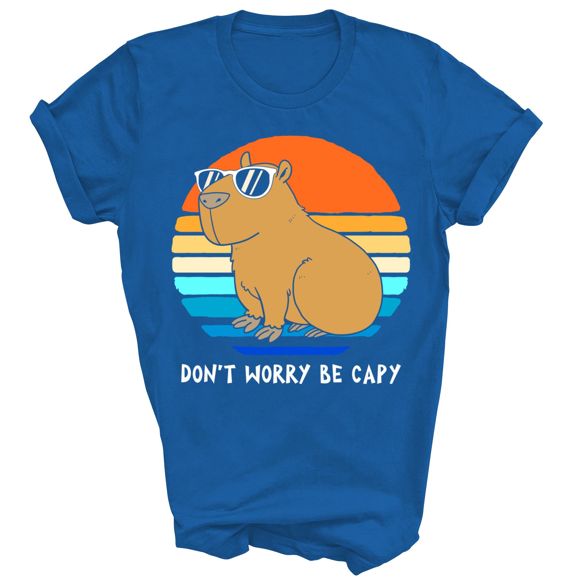 Rodent Funny Capybara Dont Be Worry Be Capy Unisex Shirt Gift - Picture 5 of 5