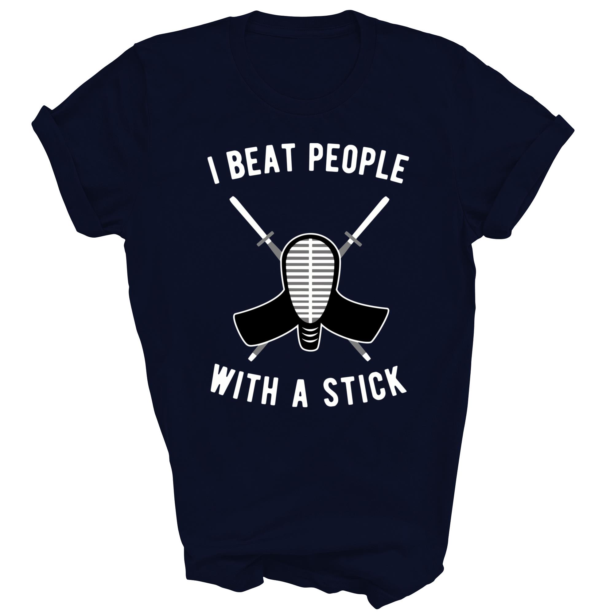 I Beat People With A Stick Funny Aikido Kendo Unisex Shirt Gift - Picture 4 of 5