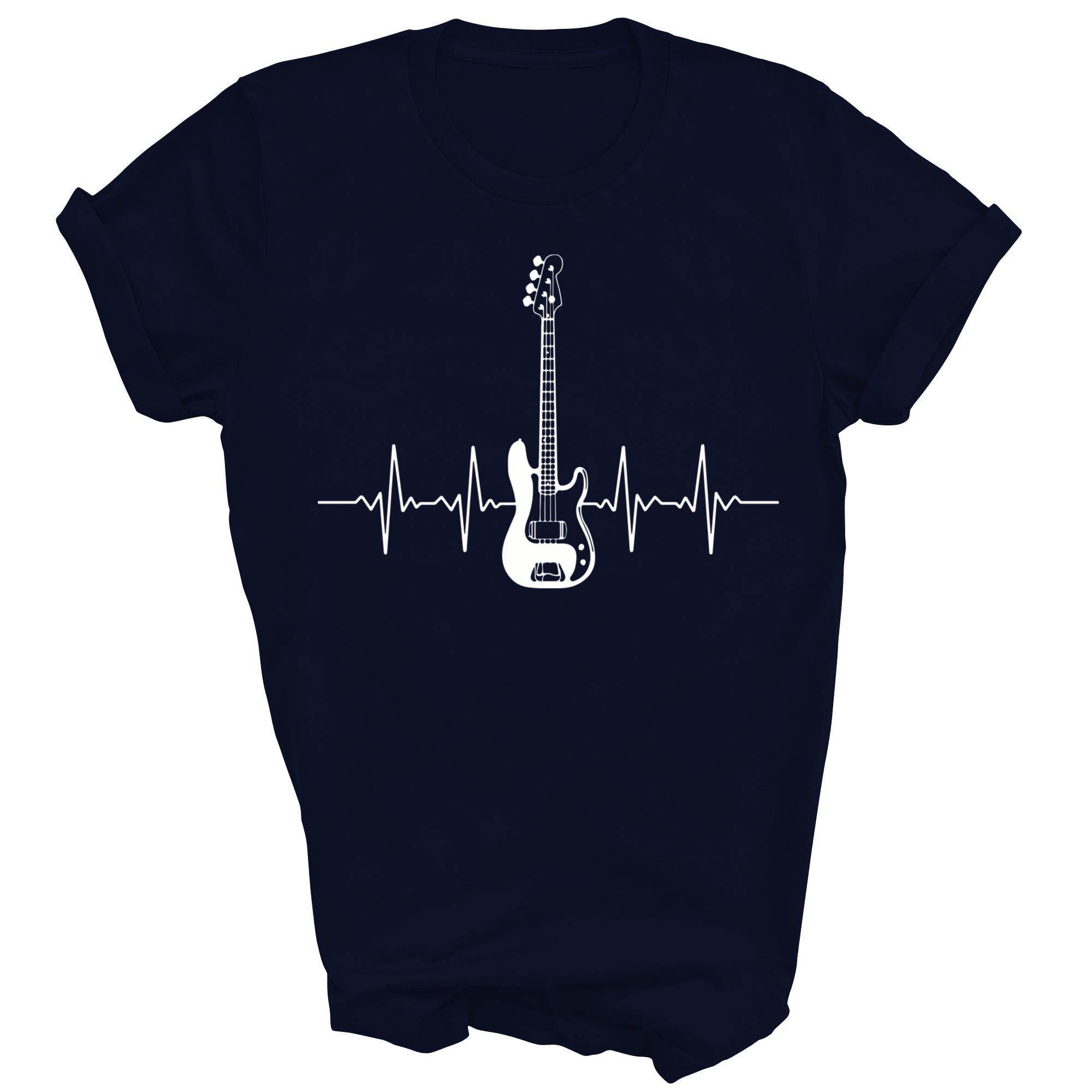 Bass Guitar Heartbeat For Bass Player Guitarist Unisex Shirt Gift - Picture 4 of 5