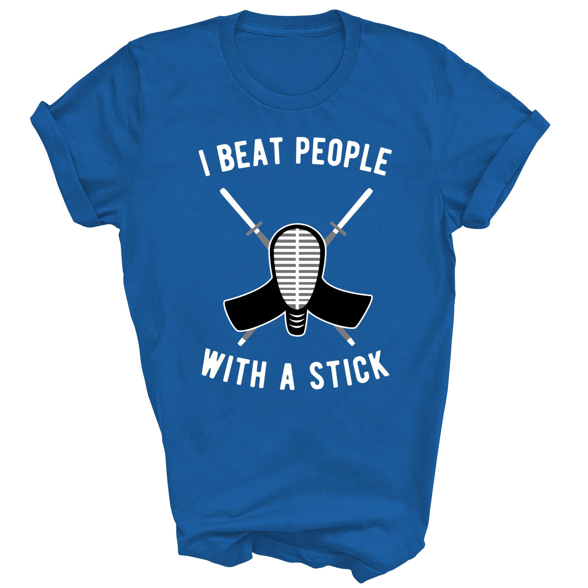 I Beat People With A Stick Funny Aikido Kendo Unisex Shirt Gift - Picture 5 of 5