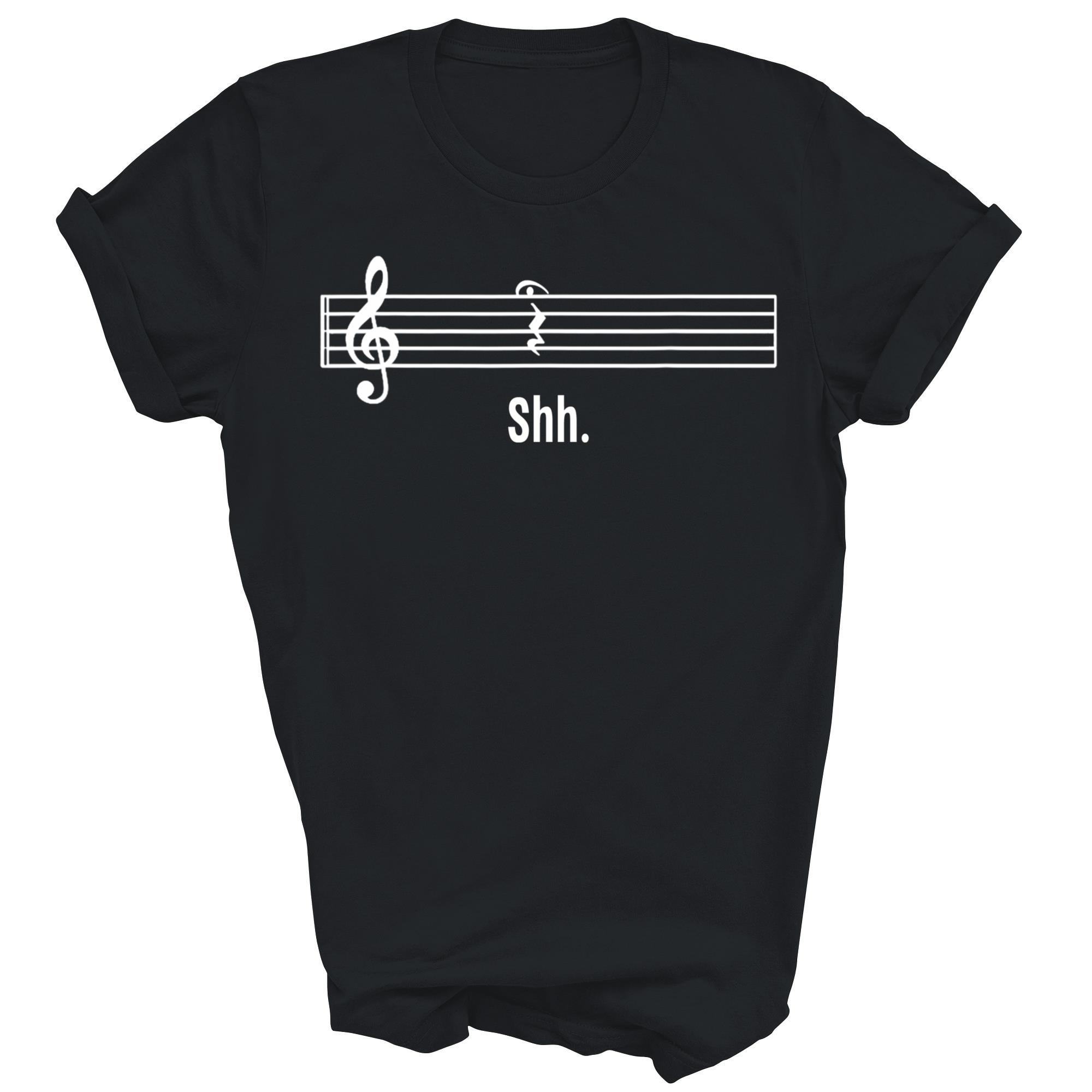 Music Shh Music Note Funny Unisex Shirt Gift