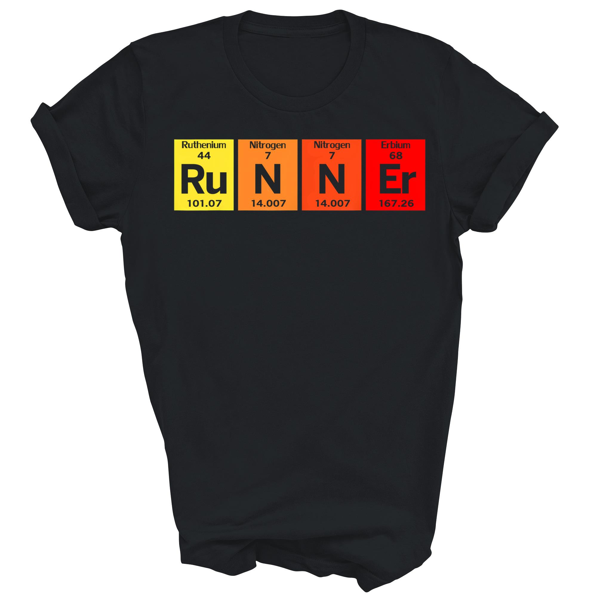 Runners Periodic Table Element Chemistry Unisex Shirt Gift