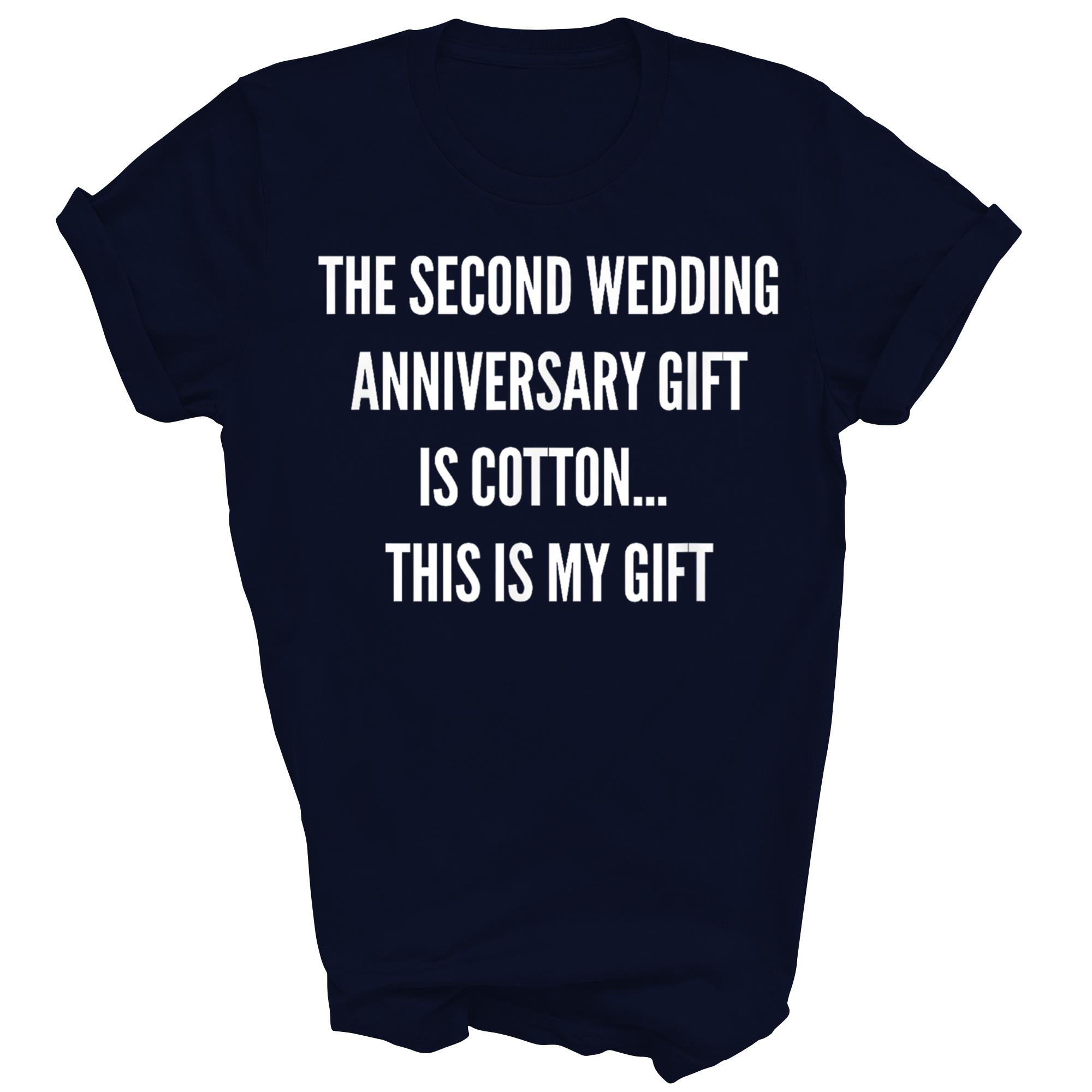 2nd Wedding Anniversary Gift Is Cotton Unisex Shirt Gift - Picture 4 of 5