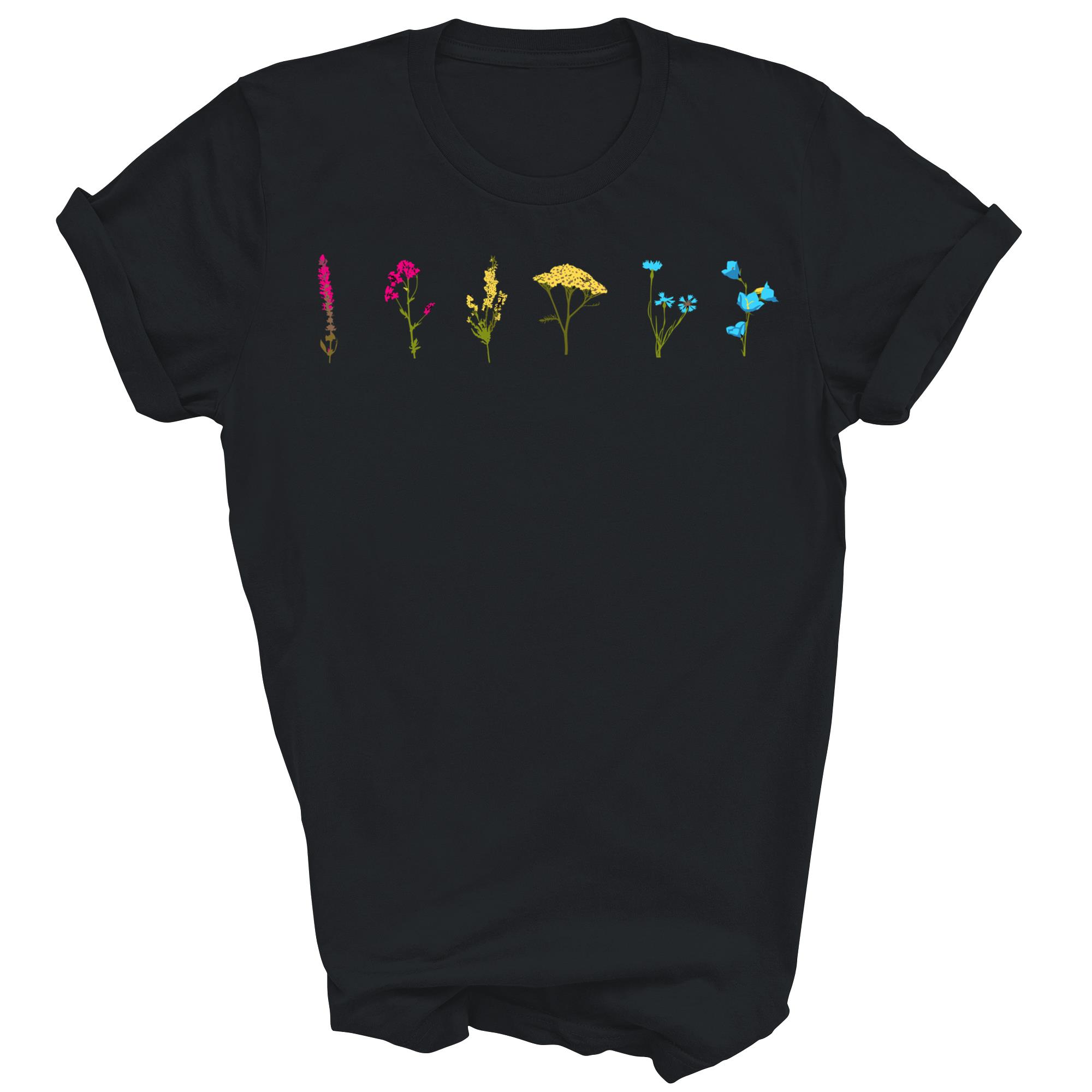 Pansexual Wildflowers Cute Pride Flowers Shirt